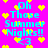 Pixelated text and yellow hearts on a bright pink background with cyan text reading "Oh Those Summer Nights!! <3" in multiple positions.