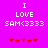 Pixelated text and heart symbols on a bright pink background with two identical static frames.