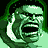 Green pixelated Hulk face and text icon with visible animation frames showing character expression changes.