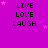 A static image with a bright purple background featuring repeated text and star shapes.