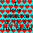 Pixelated icon with cyan background and red heart pattern, displaying text "I love ANGELICA 12/13/07 TILL DEATH" in two identical halves, transitioning to gray hearts.
