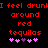 Red pixelated text on black background reads "I feel drunk around red tequilas" with pink and purple heart symbols below, two identical versions side-by-side.
