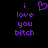Purple pixelated text on black background with a heart symbol replacing the 'o' in 'love', displayed as two identical side-by-side