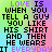 A 48x48 pixel animated contact sheet showing two identical frames of a text-based buddy icon with rainbow gradient background and pixelated font.