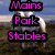 Animated icon shows a horse in a field with changing text overlays; first two display 'Mains Park Stables' text, third changes to 'Vote Heavenly Horizon Mayor!!!'