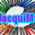 Pixelated icon with four quadrants showing text and heart symbols on varied backgrounds.
