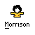 Pixel art icon of a character with black hair and yellow shirt against gray background, labeled "Morrison" in pixelated text below.