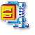 Pixelated icon shows a blue mechanical arm holding a yellow and red rectangular object with horizontal lines.