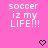 Pixelated text on pink background with two heart symbols, showing slight animation in the right-side text.