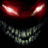 A dark, pixelated image of a grinning face with glowing red eyes and sharp teeth on the left; to the right is a of red squares surrounding text reading "You Made Me This" in red