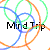 12 distinct animated icons featuring the text "Mind Trip" with varying geometric shapes and color schemes on a gray background