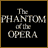 Animated sequence showing a masked figure from The Phantom of the Opera in various poses with text 'The PHANTOM of the OPERA' on black background.