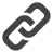 Dark gray paperclip symbol on light gray background, static pixelated rendering with rounded edges and no visible text or additional elements.
