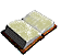 Animated sequence of a book's pages turning, showing sequential page flips from closed to fully open states with visible page curling.