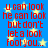 Red text on blue background with yellow stars, repeating 'u can look he can look but don't let a look fool you...' in pixelated font.