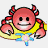 Pixelated cartoon character with red body, black eyes, yellow outfit, and blue star accessory next to text reading 'Cancer June 22 - July 23' on white background.