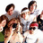 Pixelated image divided into four quadrants with blue, gray, and white sections containing text and a group of people.