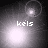 Four grayscale display a bright circular light source with the text 'kels' below it, each showing different positions of a faint ring around the light