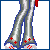Pixel art of nine showing a character in red top and silver pants with text variations reading 'not only am I perfect' and 'I'm mexican too'