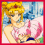 Pixelated anime-style character with blonde hair and a tiara in three distinct poses: full-body, close-up face, and side profile.