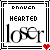 A 2x2 contact sheet of four animated frames showing pixelated text and heart symbols within bordered frames, with alternating black and red border colors.