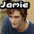 Four- shows characters and text from Twilight: Jamie, Edward, hands holding a red object, and a couple with <333 and Twilight text