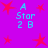 A static image with a bright purple background featuring red star shapes and light blue text reading 'A Star 2 B' in four locations.