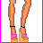 Animated contact sheet of a school-themed cartoon character with pink and gray color scheme showing legs, torso, head, and text variations across 13 frames.