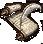 Pixelated mushroom-shaped icon with brown cap and white stem, two identical frames showing slight leftward shift of the cap.