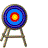 Animated contact sheet showing five sequential frames of a target with arrows being shot at it, displayed in 3x2 grid layout on white background.