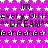 A static image with a bright pink background covered in white stars, displaying repeated text elements including 'Im', 'Every Girls', 'DREAM', and 'Teheehee!' in black pixelated font.