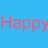 Pixelated blue background with pink text and a pixelated cake icon, part of an animated contact sheet frame.