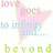 A pixelated image with a pink triangular shape containing text, surrounded by scattered blue and green lettering on a white background.