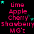 A static digital image displays repeated text in pink and cyan colors on a black background, with small stars scattered throughout.