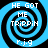 Four identical display a blue and black spiral background with white text reading "HE GOT ME TRIPPIN" and smaller text "r.j.g" below