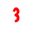 Red pixelated text and a cartoon character on white background with gray rectangle.