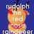 Pixelated reindeer icon with red nose and antlers, blue background, white text reading 'rudolph the red nose reindeer had a very shinyy nose and if u evr saw'