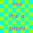 Pixelated text on a cyan and green checkered background with pink text reading 'it's a SHINY' and 'ooo' in a pattern