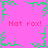 Pixelated pink background with green jagged border and four instances of red text reading 'Nat rox!' in corners.
