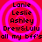 Red background with four identical pink circular patterns, each containing stacked text: Lanie, Leslie, Ashley, Drew&Lulu, all my bff's.
