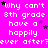 Pixelated text repeats 'Why can't 8th grade have a happily ever after?' on bright pink background with scattered purple stars.