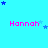identical pink 'Hannah' text labels on a cyan background, each surrounded by scattered blue and light-blue stars