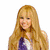 Two side-by-side show a person with long hair; left has white background, right shows microphone and blurred background