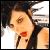 six shows a person with dark hair and red lips in various poses, alongside skull-and-crossbones symbols and 'RIOT' text on white or black backgrounds