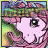A pink cartoon pony with large eyes and a flowing mane appears in nine , each showing slight variations of its expression and background colors