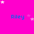 A bright pink background with repeated blue text 'Riley' and scattered white/pink stars in a pattern