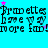 A static image with a bright cyan background displaying repeated text and star symbols in black, pink, and light blue.