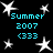 Black background with white star shapes and cyan text reading "Summer 2007 (333)" in four identical quadrants.