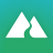 Two white pixelated triangles on a green-to-cyan gradient background, positioned side-by-side with overlapping edges.