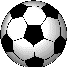 A soccer ball icon with black and white , displayed in a of progressively smaller cropped sections from full circle to tiny fragments